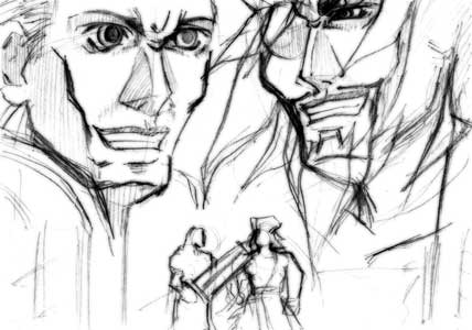 ゴツい聖戦士様とコワモテな海賊船長が和気あいあいと談笑するの図