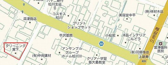 宮下クリーニング店の地図